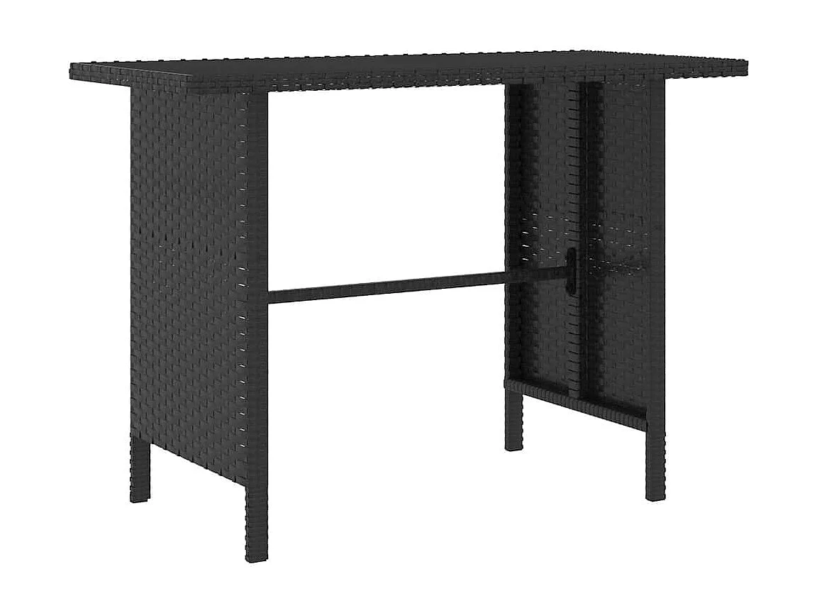Salon de jardin 4 pcs Résine tressée Noir