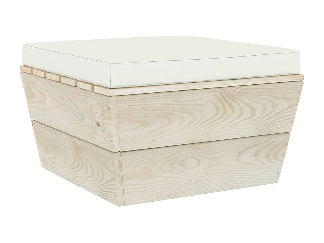 Salon de jardin palette 8 pcs avec coussins bois d'épicéa