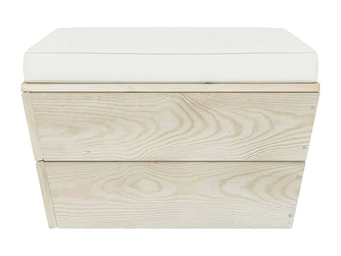 Salon de jardin palette 8 pcs avec coussins bois d'épicéa