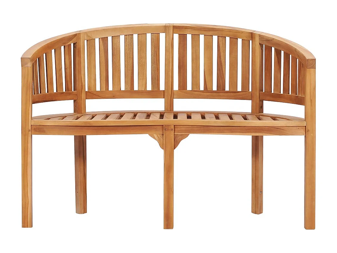 4 pcs conj. lounge de jardim formato banana teca maciça