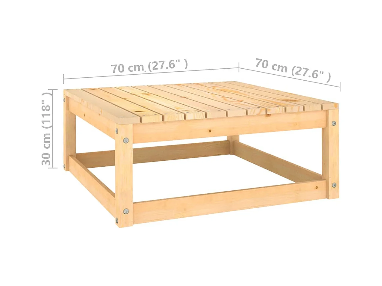 3 pcs conjunto lounge de jardim c/ almofadões pinho maciço