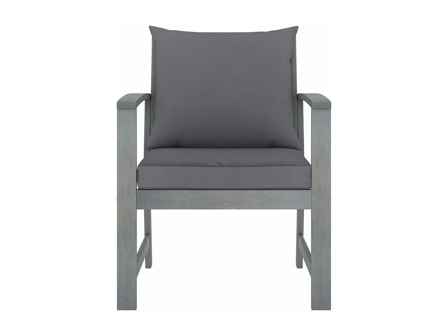 Salon de jardin 4 pcs avec coussins Bois d'acacia solide