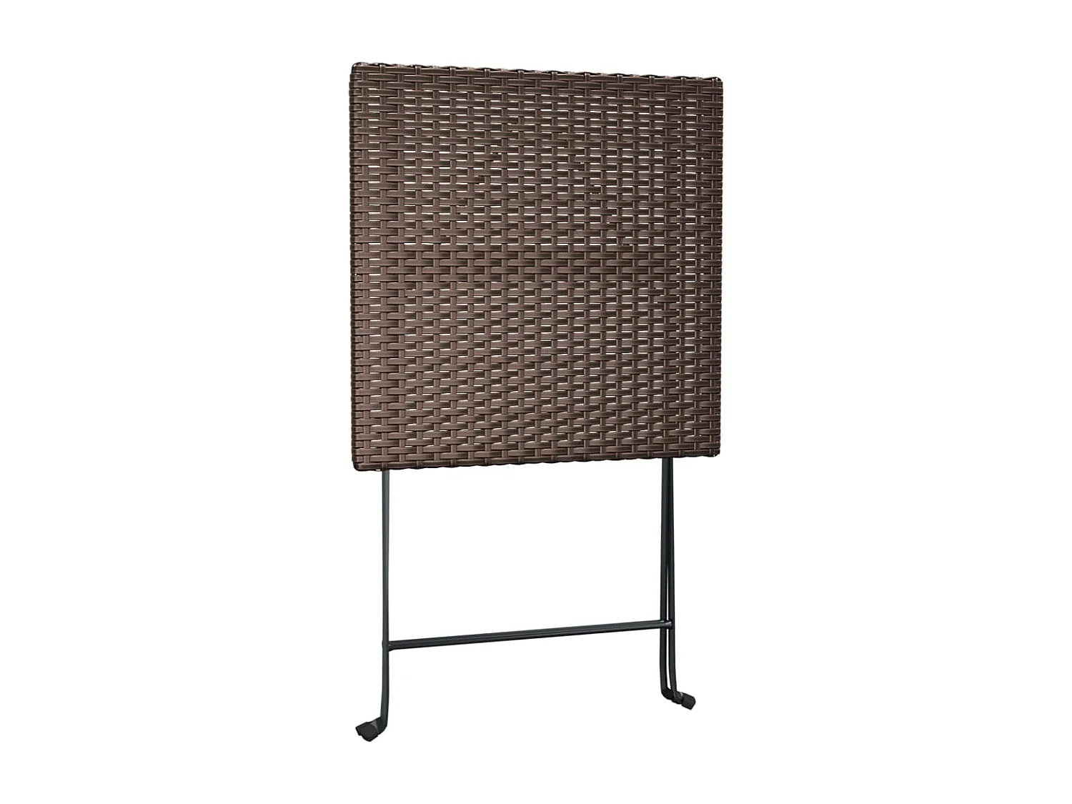 Ensemble de bistro pliable 3 pcs Marron Résine tressée
