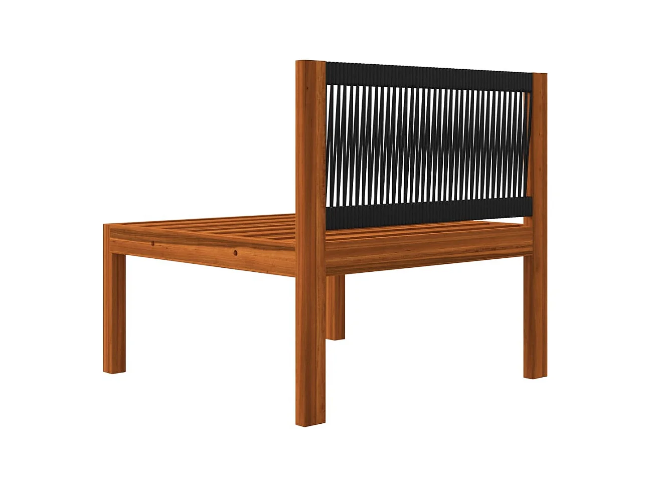 5-delige tuinloungeset met kussens crèmekleurig acaciahout en touw