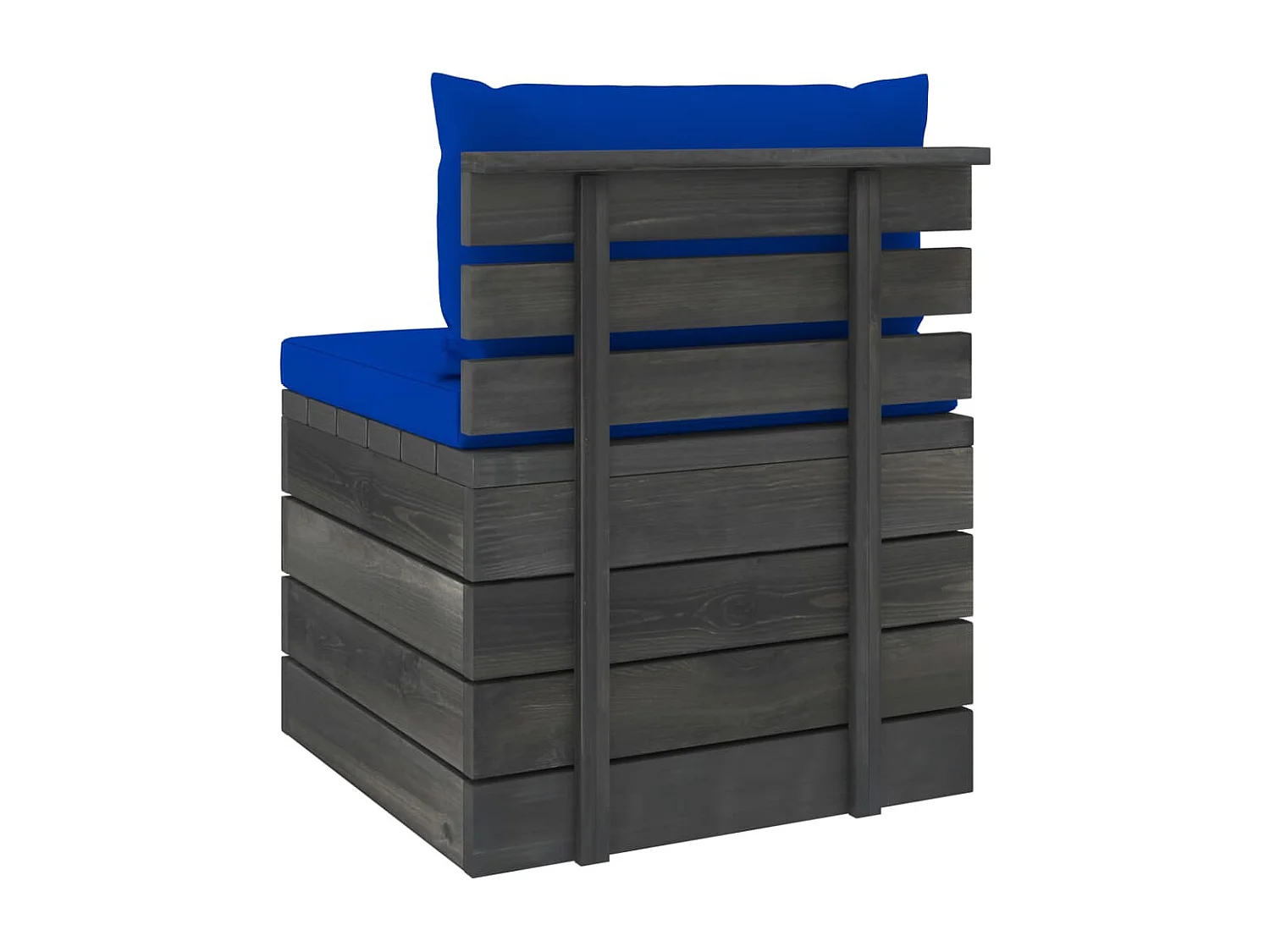 Salon palette de jardin 2 pcs avec coussins Bois de pin massif