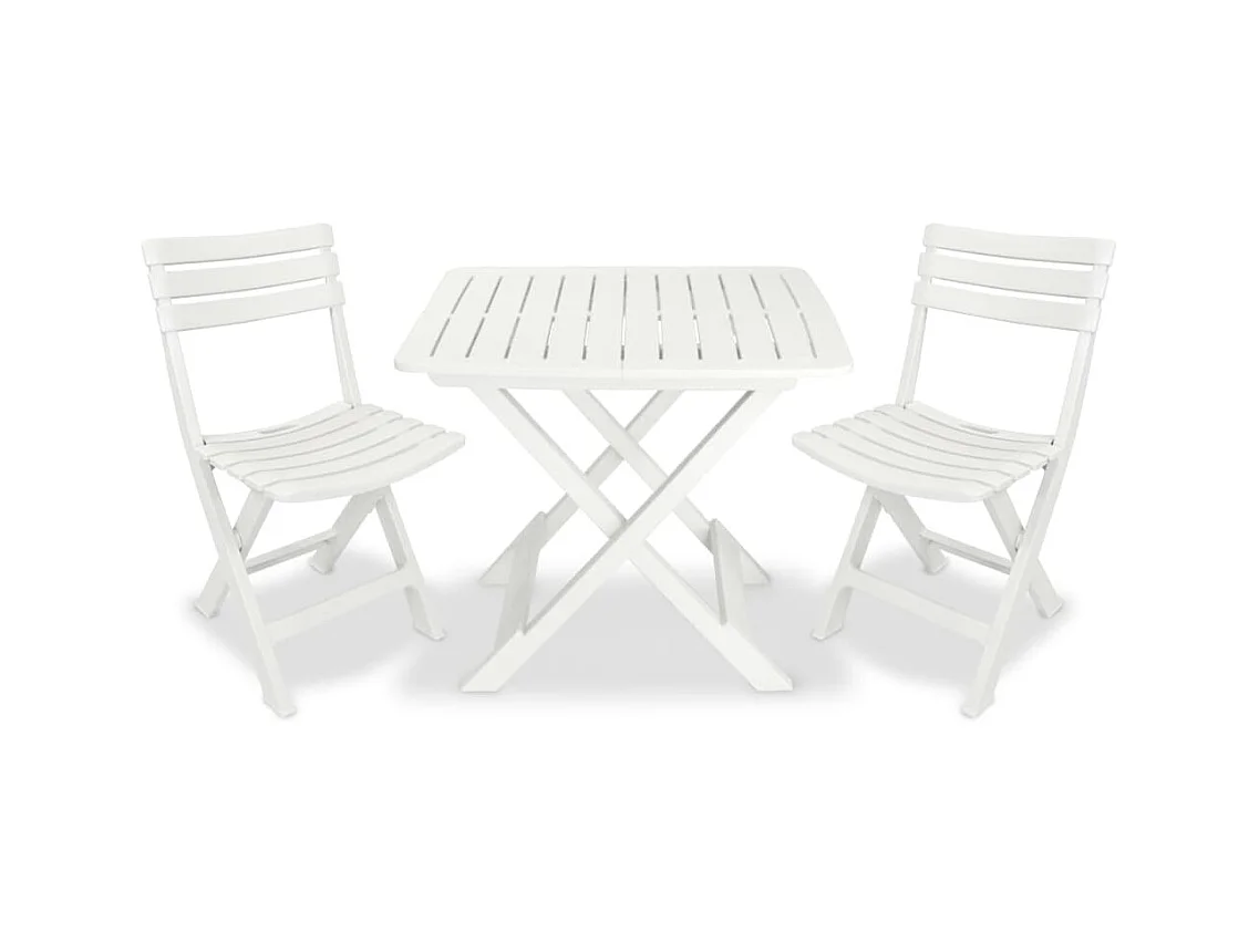 Set da Bistrot 3 pz in Plastica Bianco