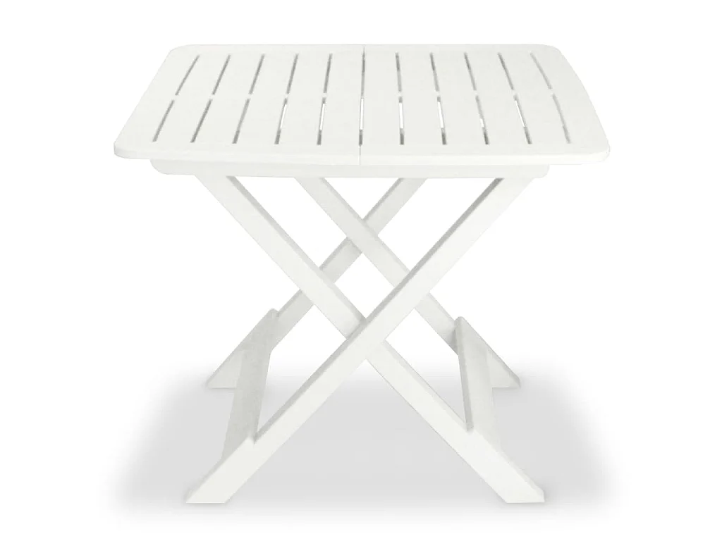 3-tlg. Bistro-Set Klappbar Kunststoff Weiß