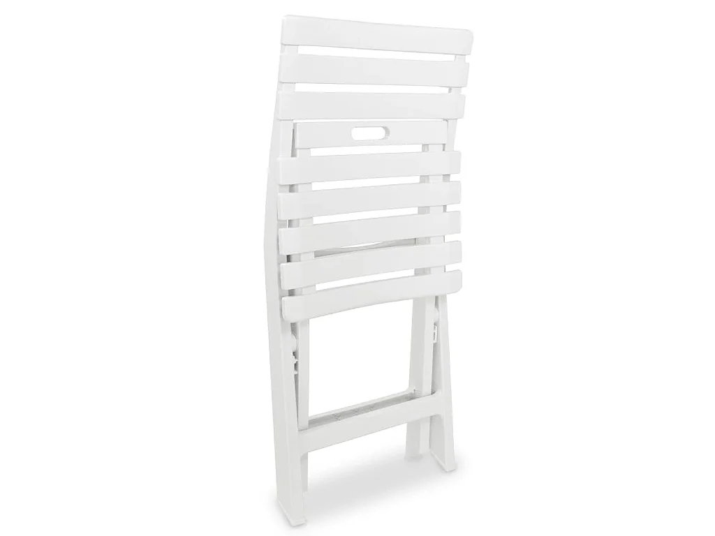 3-tlg. Bistro-Set Klappbar Kunststoff Weiß