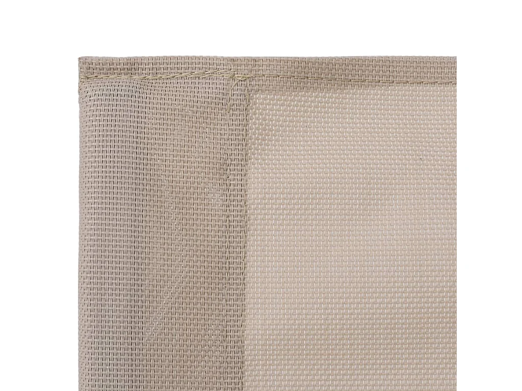 Salon de jardin 4 pcs Tissu et acier Crème