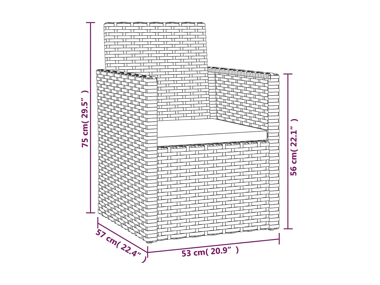 4-tlg. Garten-Lounge-Set mit Kissen Poly Rattan Schwarz