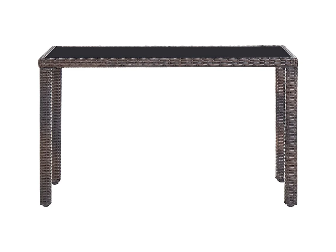 5-delige Tuinset met kussens poly rattan bruin