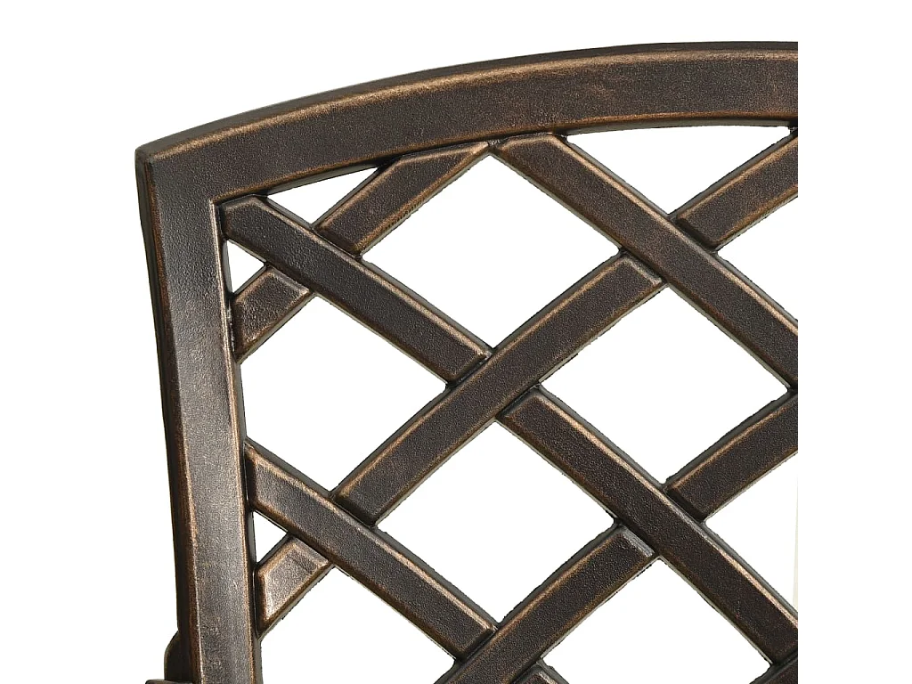 Mesa y sillas de bistró 5 piezas aluminio fundido color bronce