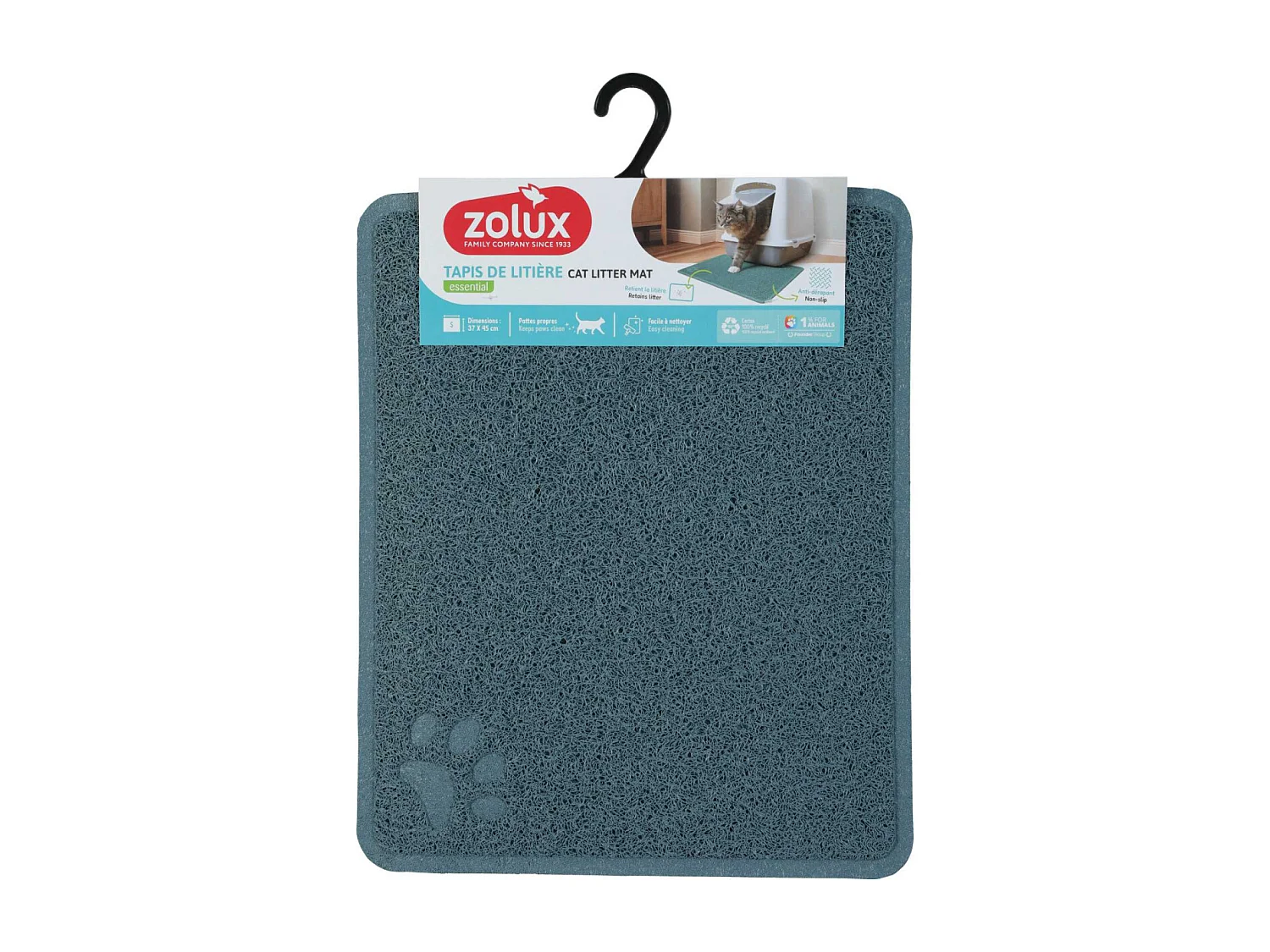 Tapis bleu pour maison de toilette S - 37 x 45 cm