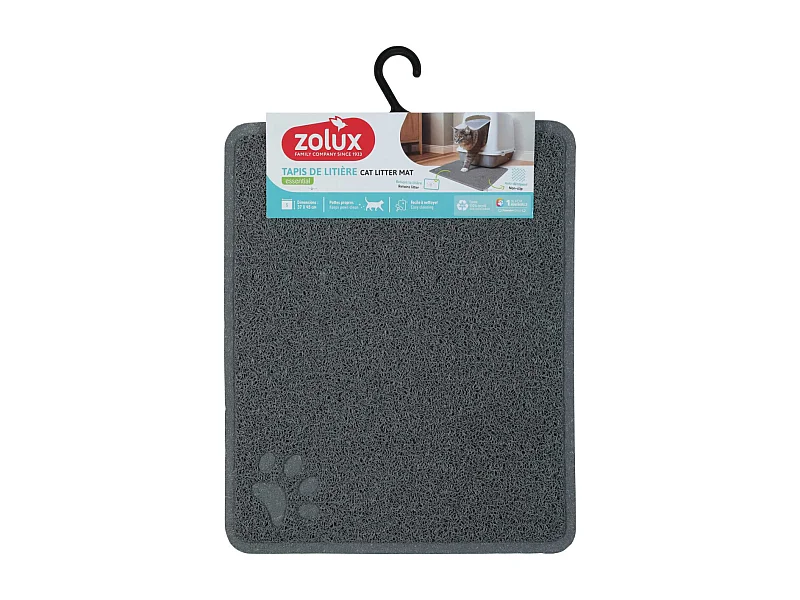 Tapis gris pour maison de toilette S - 37 x 45 cm