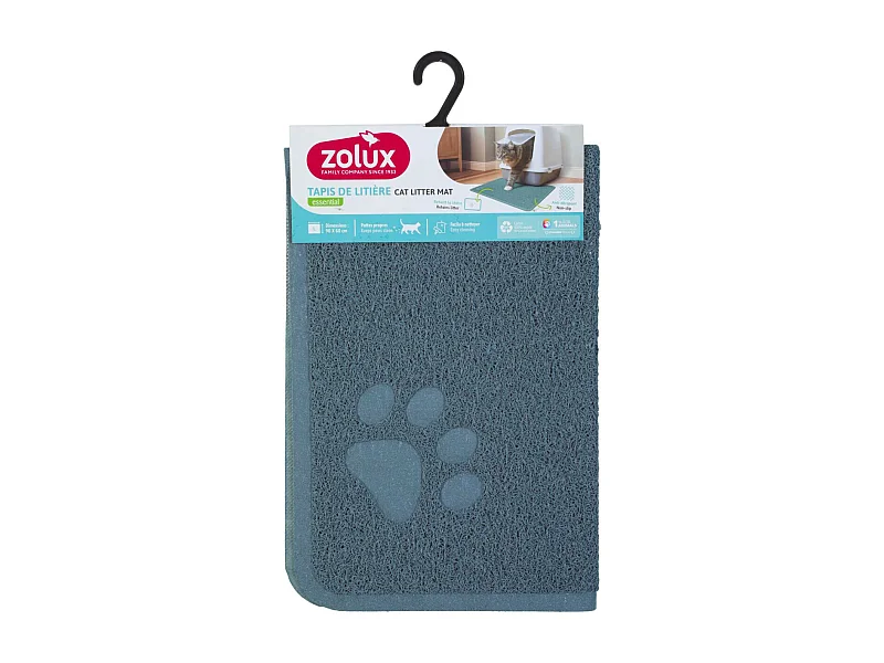 Tapis bleu pour maison de toilette L - 60 x 90 cm