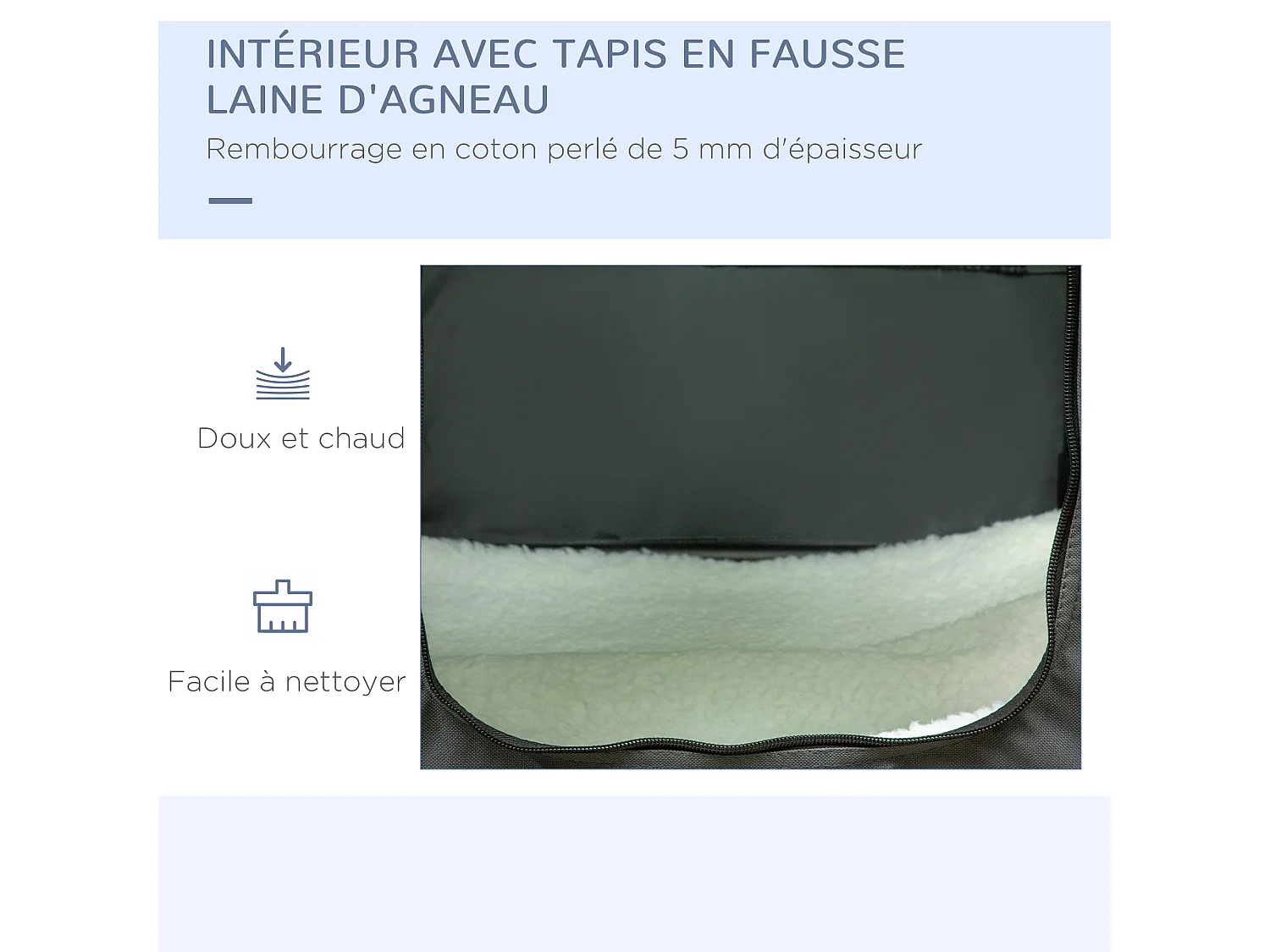 Sac de transport pliable pour chien chat - 2 poignées, 3 portes - dim. 79L x 57l x 57H cm - acier polyester gris