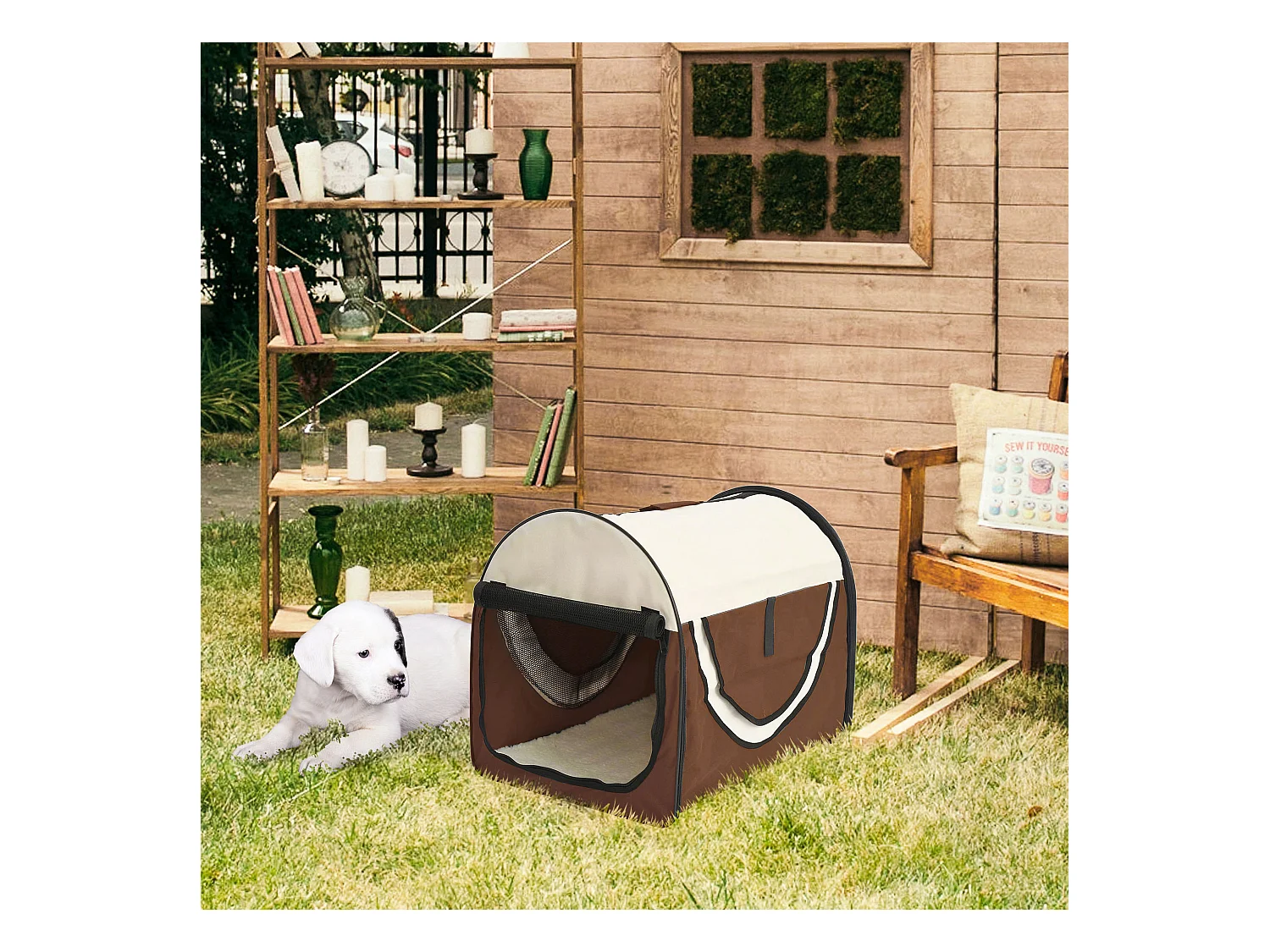 Sac de transport chien caisse pliable chien avec coussin amovible