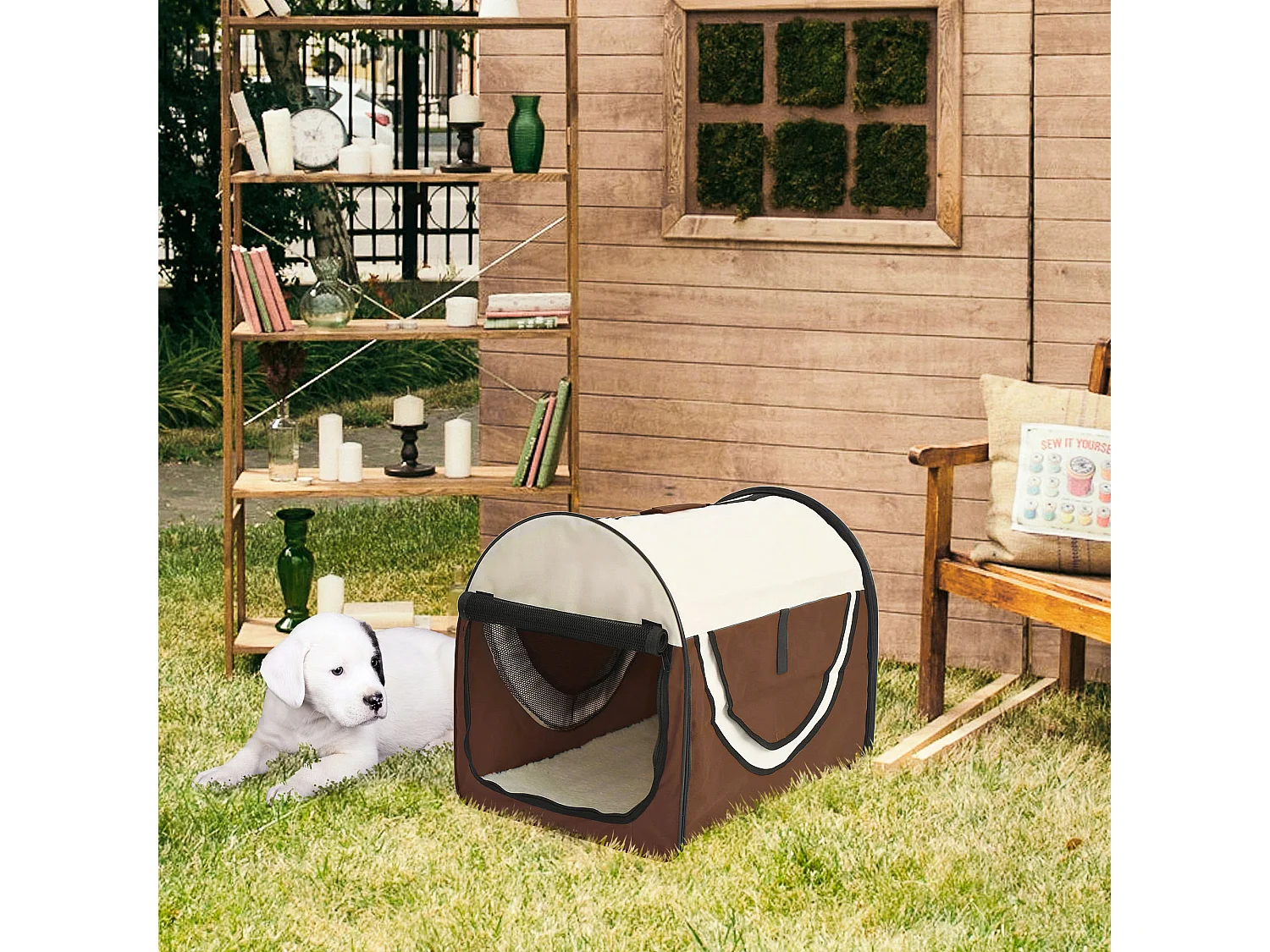 Sac de transport chien caisse pliable chien avec coussin amovible