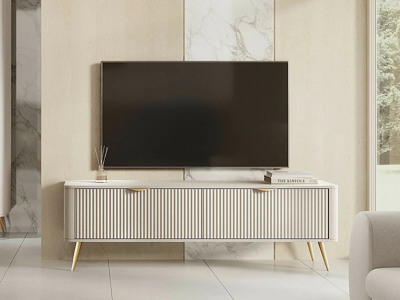 Mueble TV Kingston AC104, Beige, 164x52x38cm