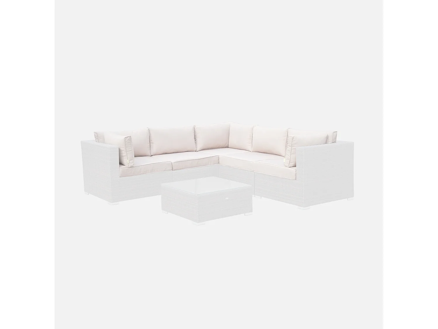 Fundas de cojín para conjunto de jardín napoli crudo