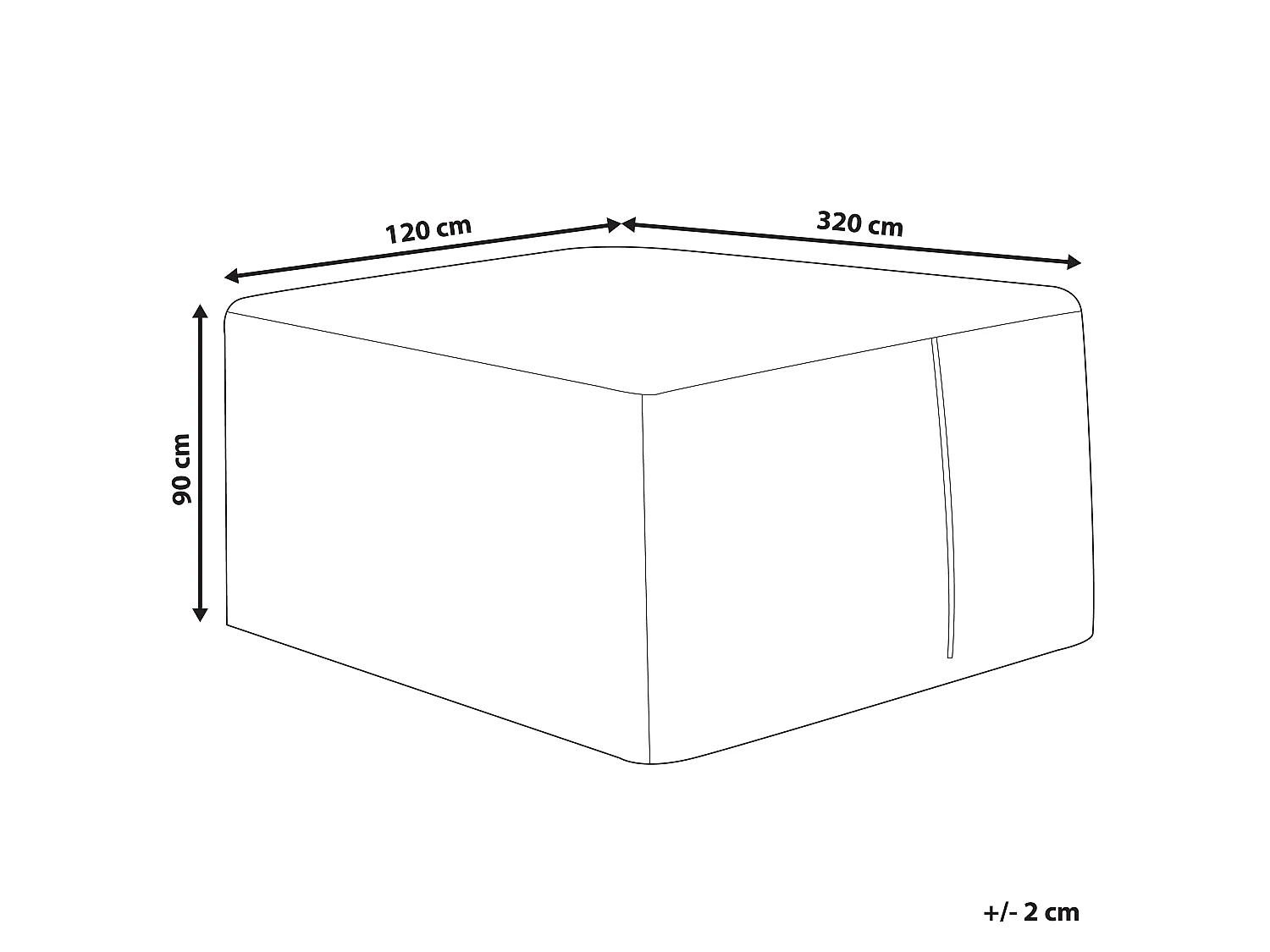 Bâche de protection CHUVA 320 cm 120 cm 90 cm Blanc