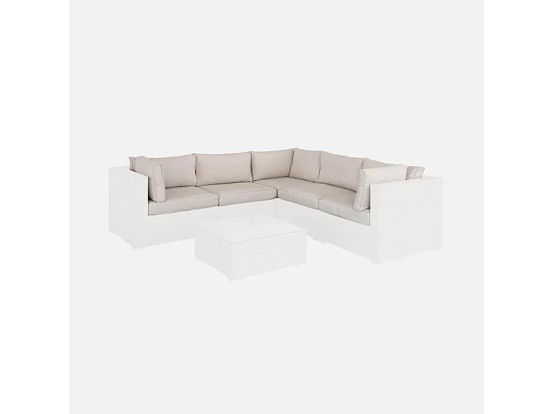 Copri cuscini per salotto da giardino, beige