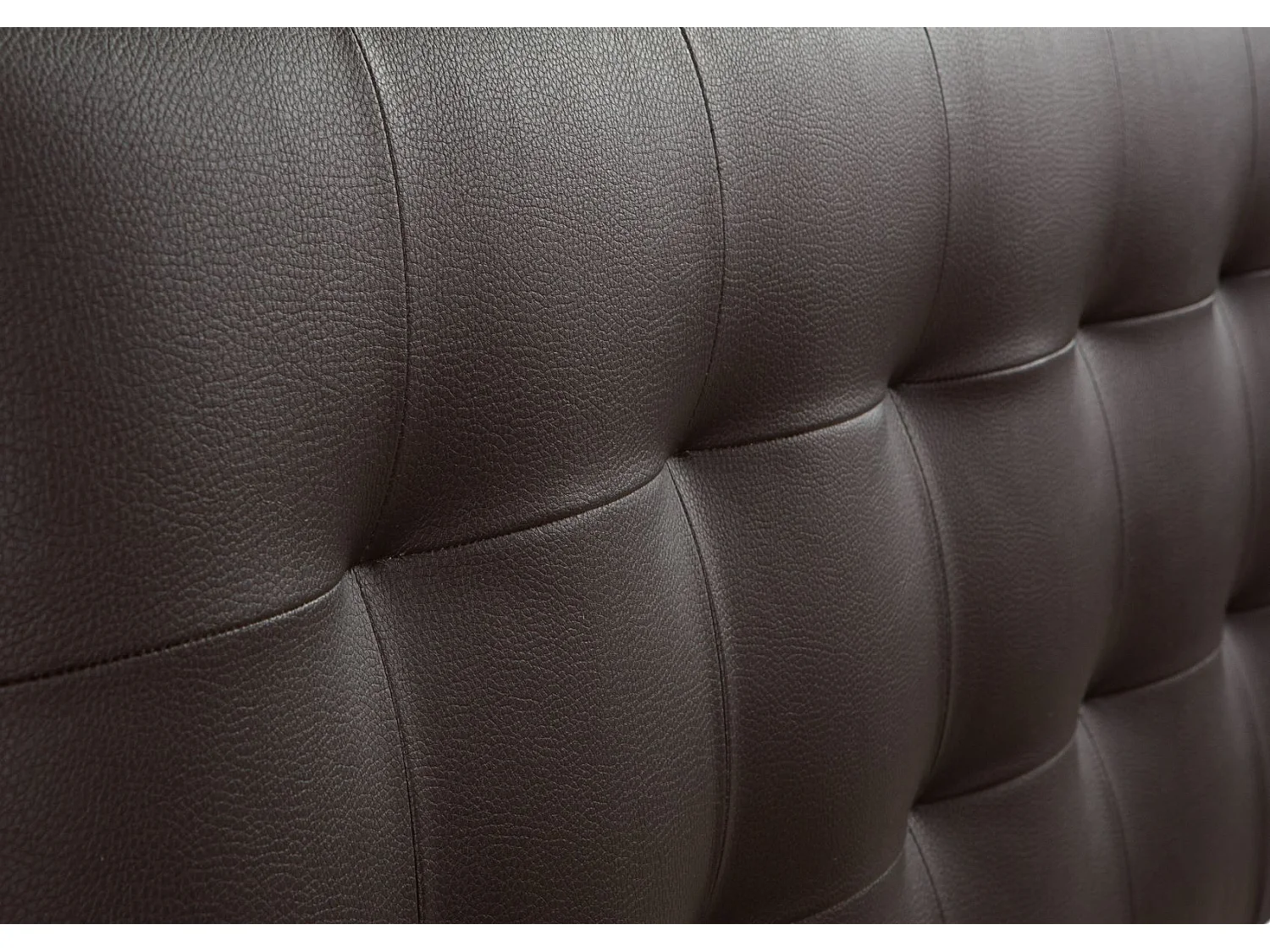 Cabecero de Cama 120 - 145x50x7 VERSALLES Tapizado Polipiel Color Chocolate