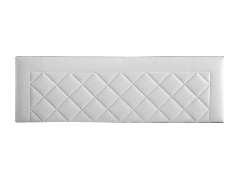 Cabecero de Cama 160 - 160x50x7 DOMUS Tapizado Polipiel Color Blanco