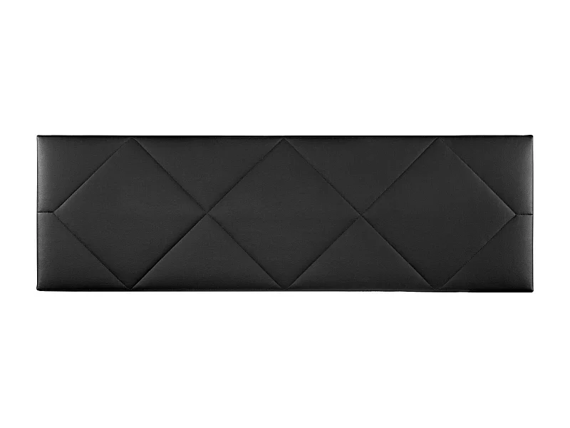 Cabecero de Cama 135 - 145x50x7 SPYGA Tapizado Polipiel Color Negro