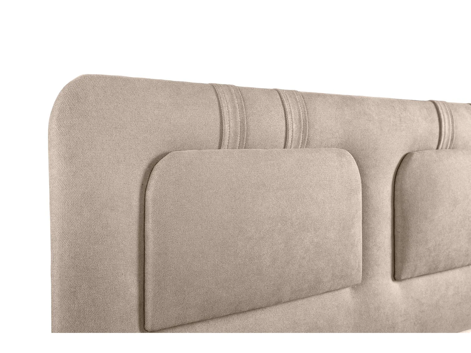 Cabecero de Cama 135 - 145x50x7 BLUME Tapizado Microfibra AquaClean Color Beige