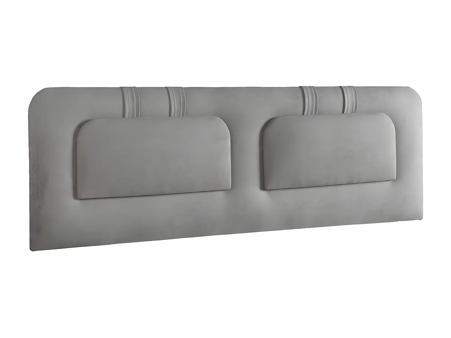 Cabecero de Cama 140 - 145x50x7 BLUME Tapizado Microfibra AquaClean Color Gris