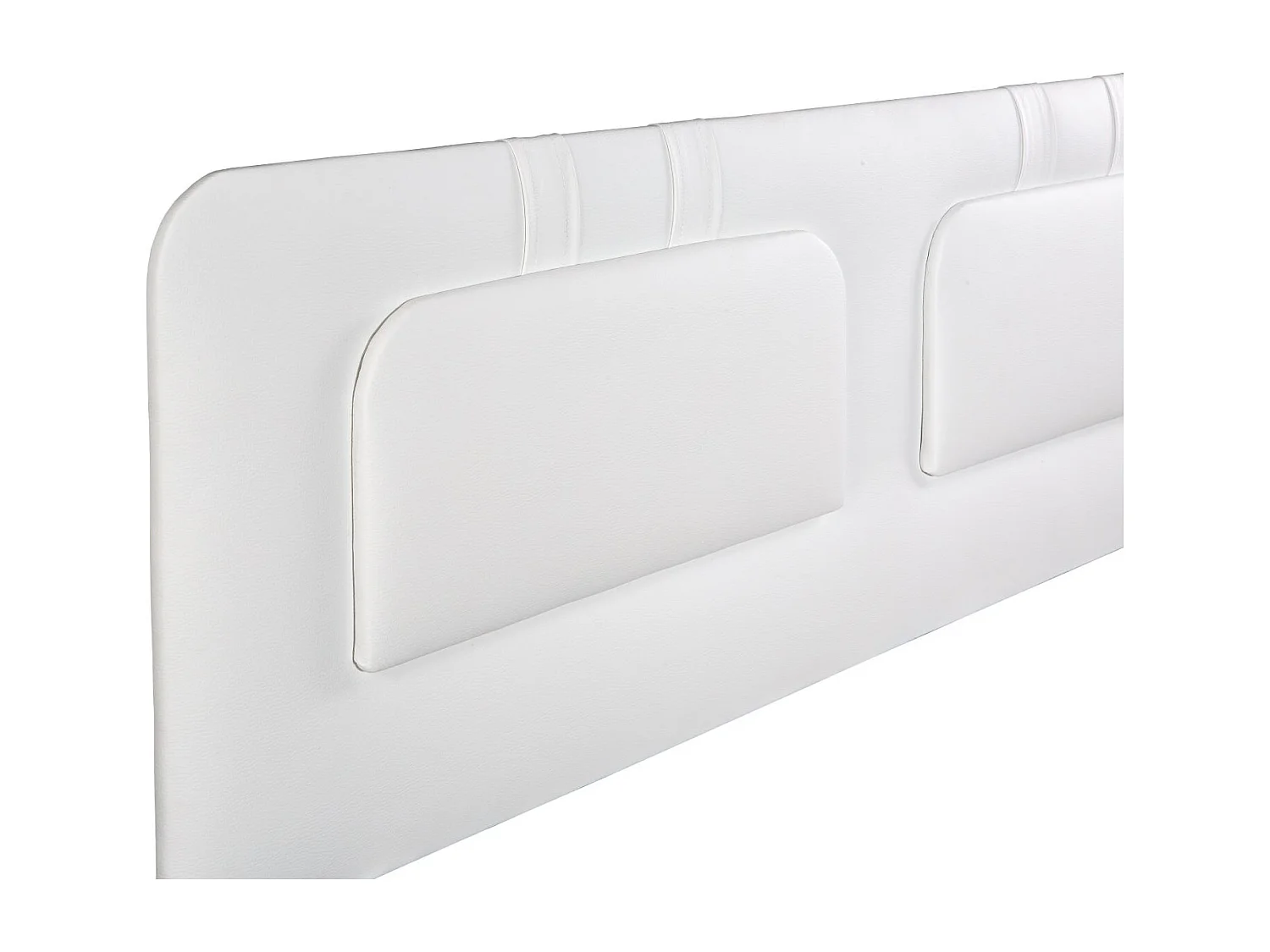 Cabecero de Cama 140 - 145x50x7 BLUME Tapizado Polipiel Color Blanco