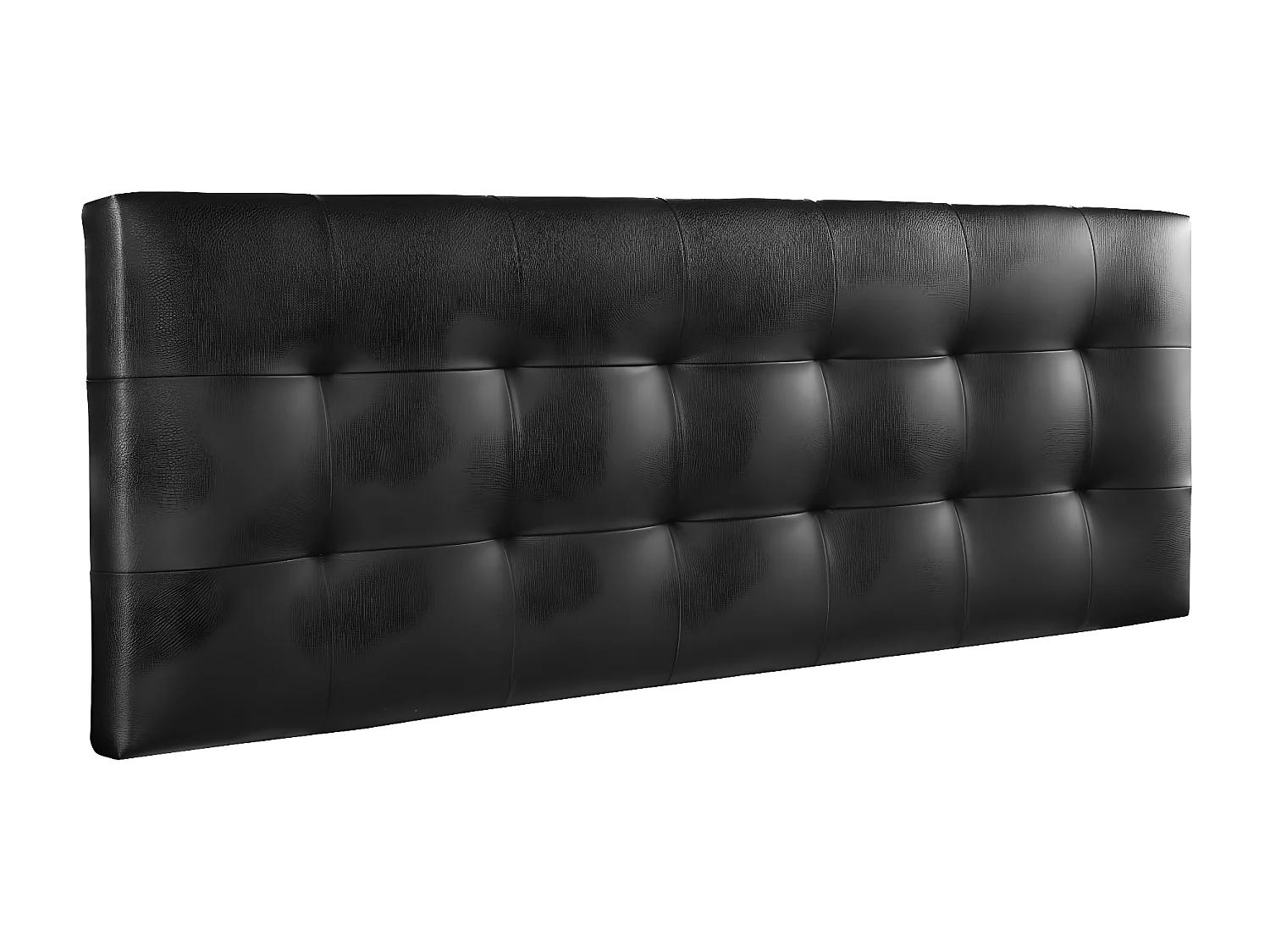 Cabecero de Cama 120 - 145x50x7 VERSALLES Tapizado Polipiel Color Negro