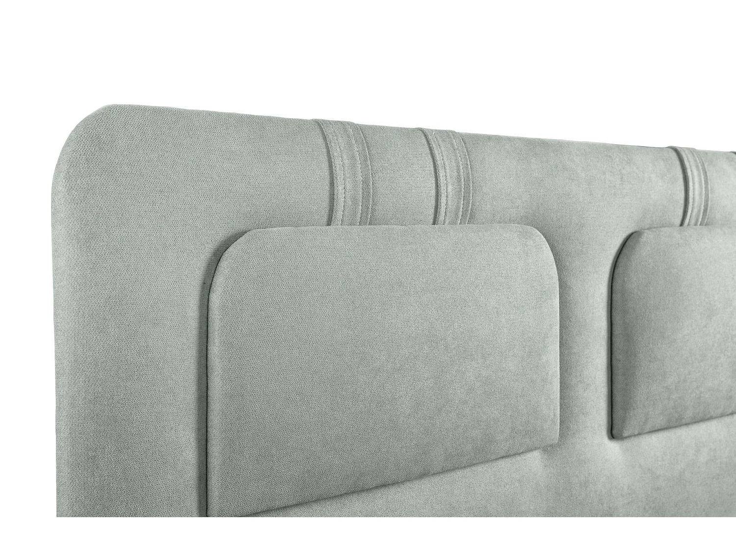 Cabecero de Cama 120 - 145x50x7 BLUME Tapizado Microfibra AquaClean Color Aguamarina