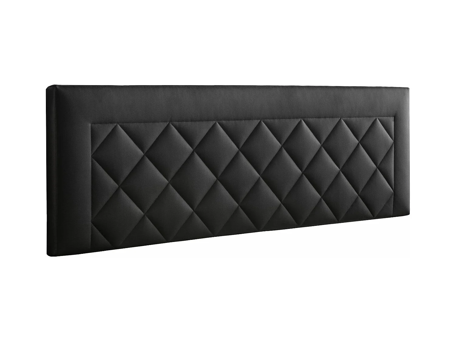 Cabecero de Cama 140 - 145x50x7 DOMUS Tapizado Polipiel Color Negro