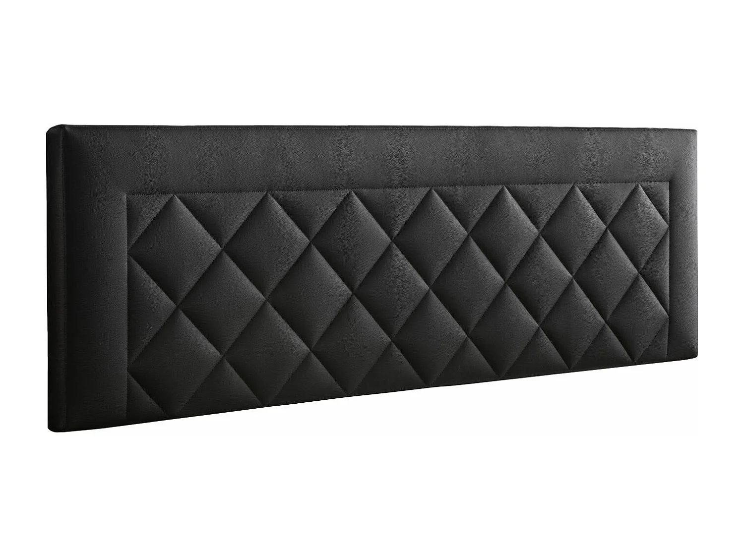 Cabecero de Cama 140 - 145x50x7 DOMUS Tapizado Polipiel Color Negro