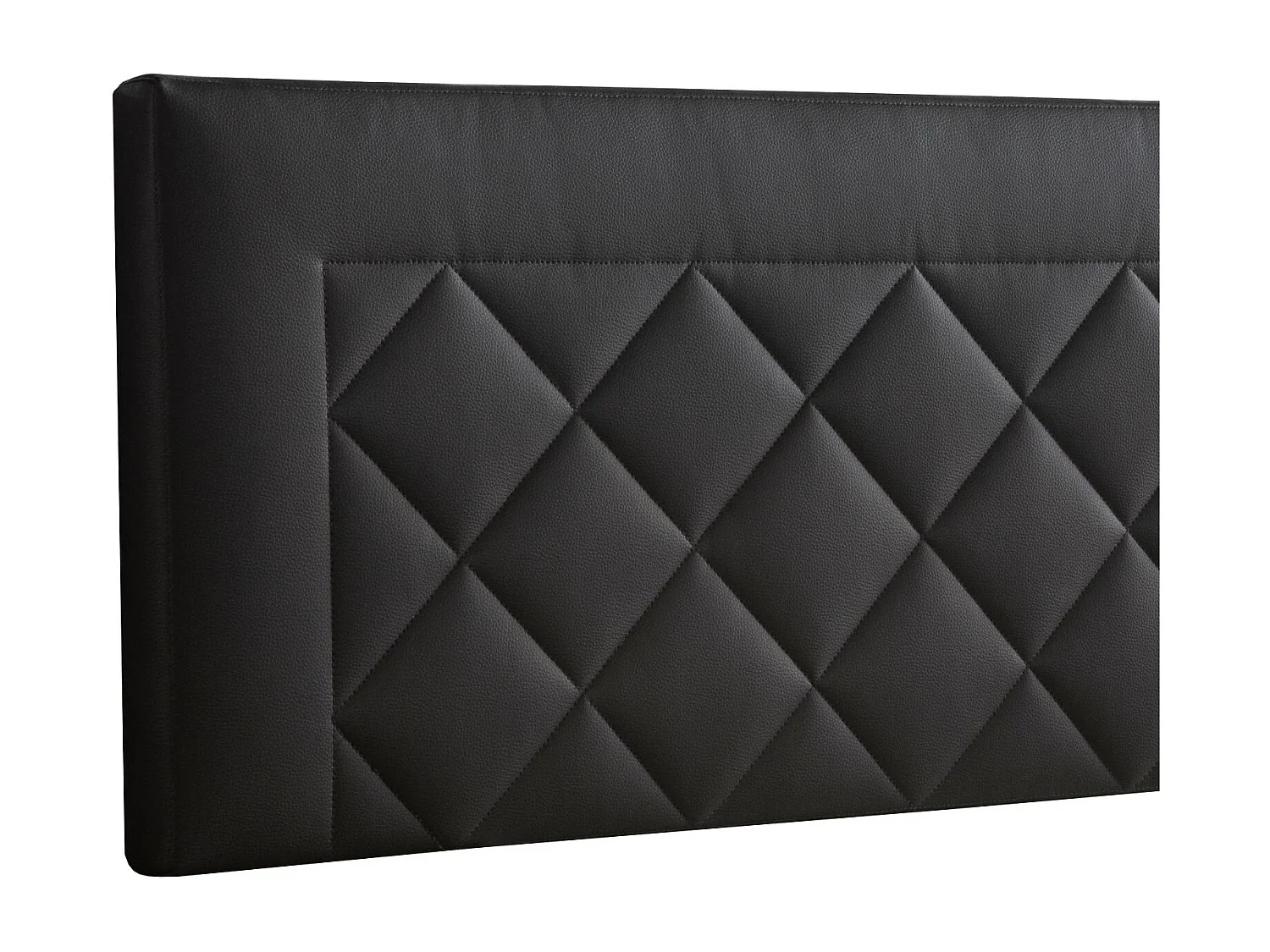 Cabecero de Cama 140 - 145x50x7 DOMUS Tapizado Polipiel Color Negro