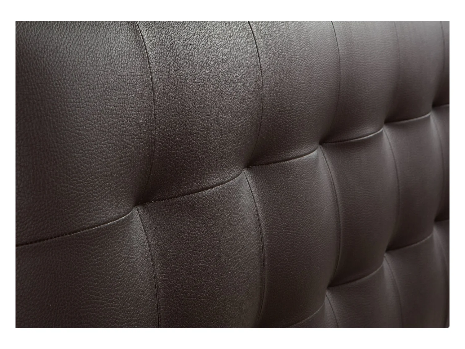 Cabecero de Cama 160 - 160x50x7 VERSALLES Tapizado Polipiel Color Chocolate