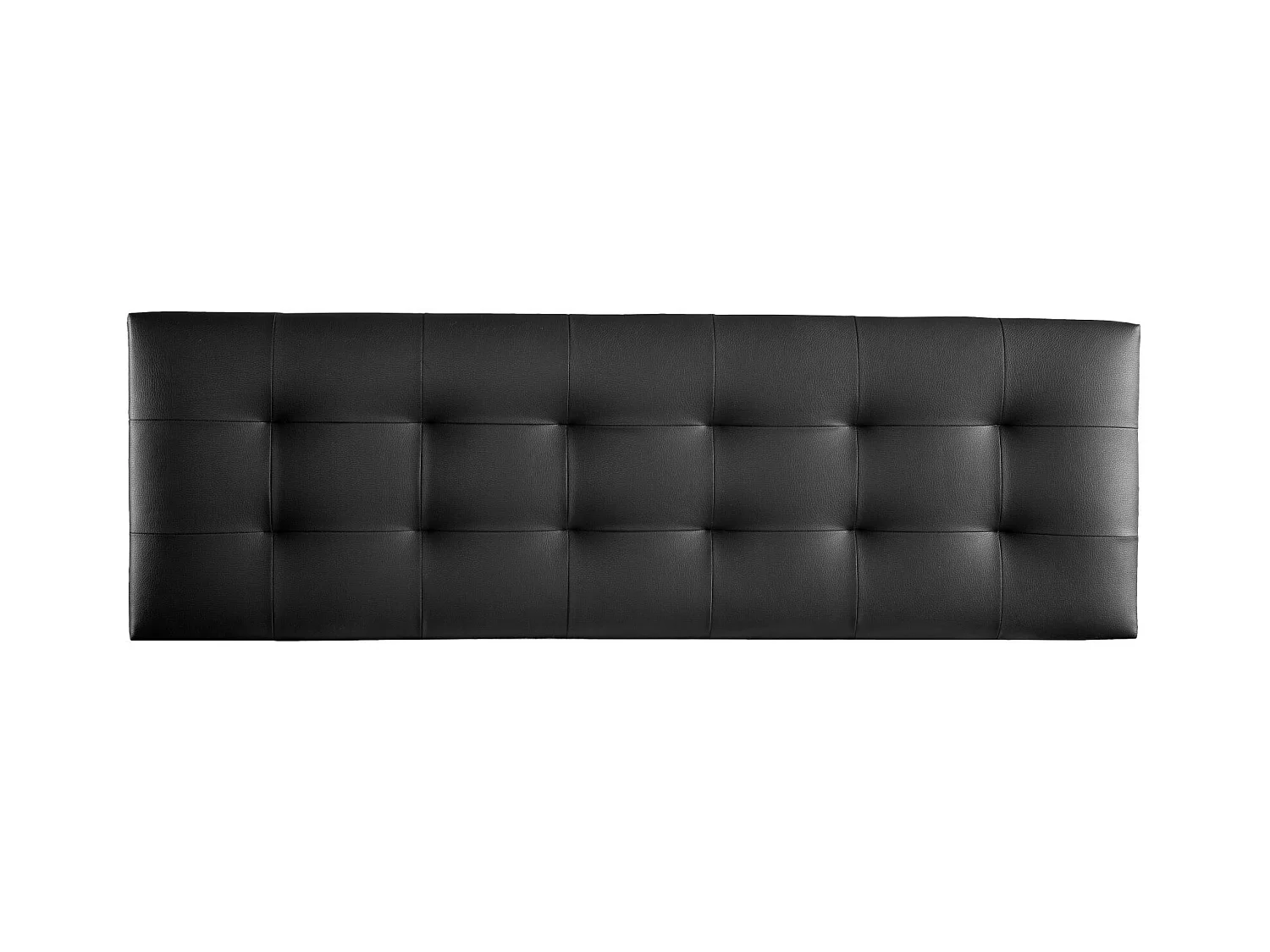 Cabecero de Cama 160 - 160x50x7 VERSALLES Tapizado Polipiel Color Negro