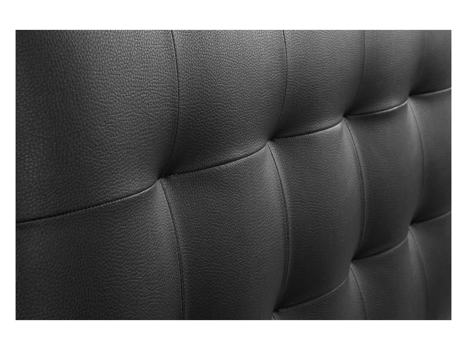 Cabecero de Cama 160 - 160x50x7 VERSALLES Tapizado Polipiel Color Negro