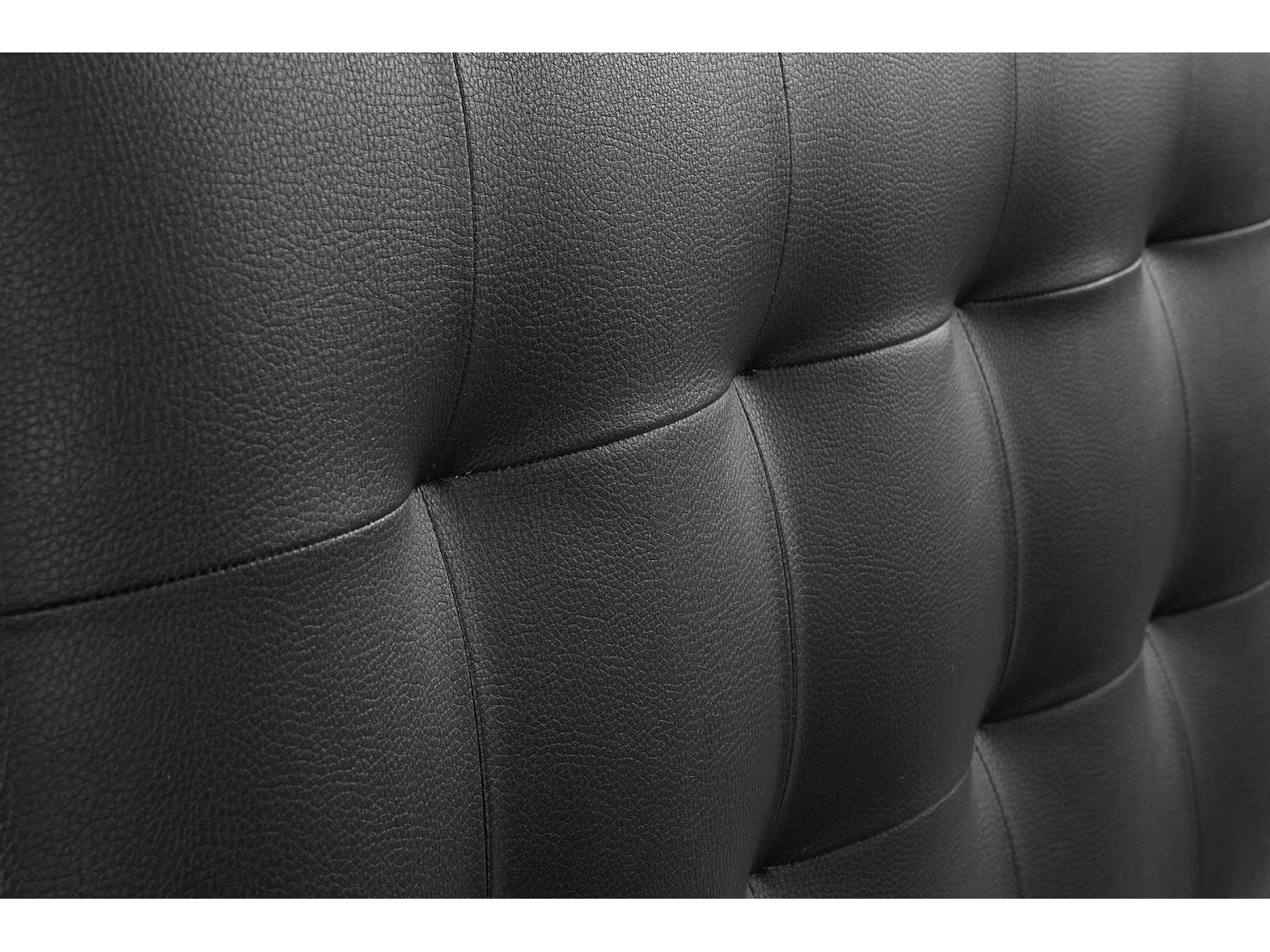 Cabecero de Cama 140 - 145x50x7 VERSALLES Tapizado Polipiel Color Negro