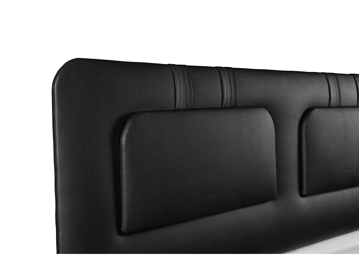 Cabecero de Cama 150 - 160x50x7 BLUME Tapizado Polipiel Color Negro