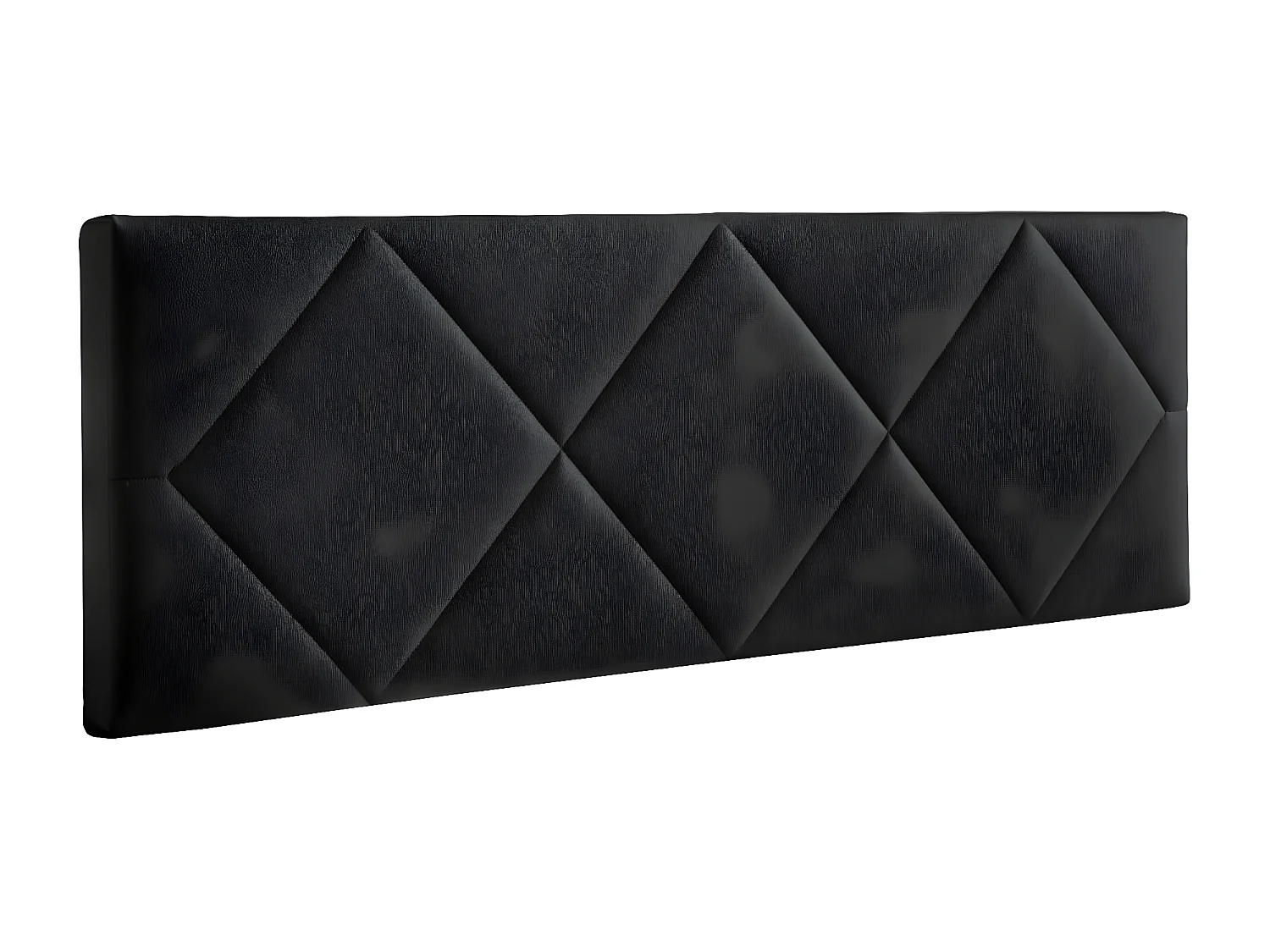 Cabecero de Cama 140 - 145x50x7 SPYGA Tapizado Polipiel Color Negro