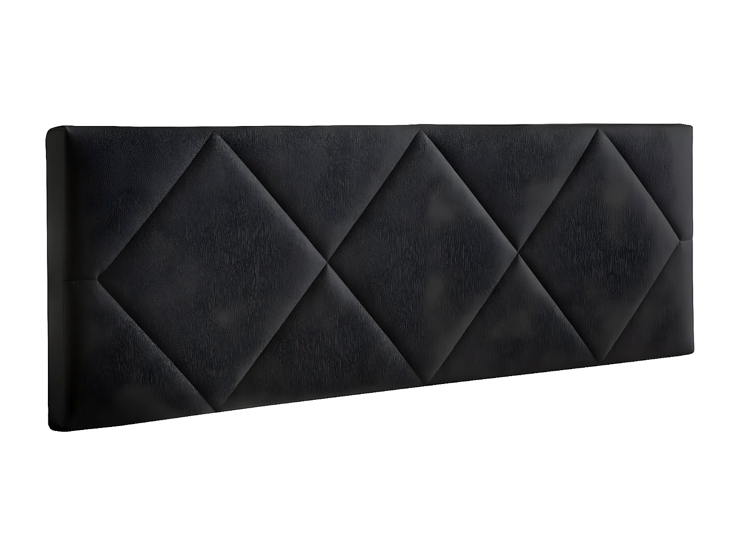 Cabecero de Cama 120 - 145x50x7 SPYGA Tapizado Polipiel Color Negro