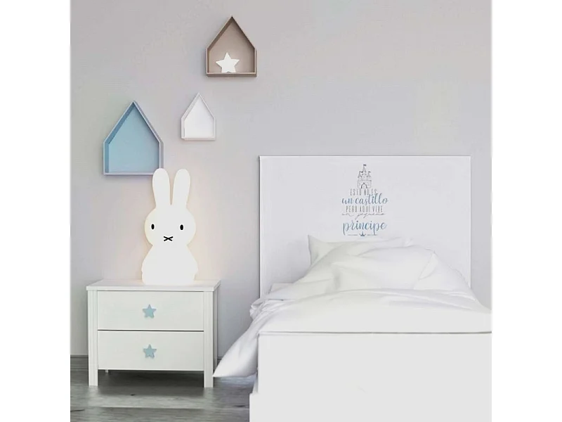 Tête de lit en aggloméré blanc 71x90x1,6cm