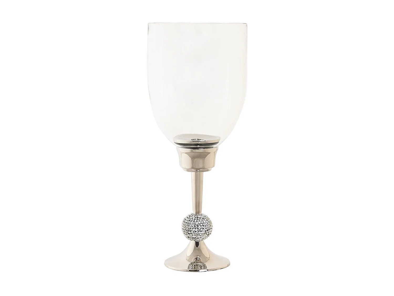 PORTAVELA ALUMINIO ACRILICO 16X16X41 CROMADO