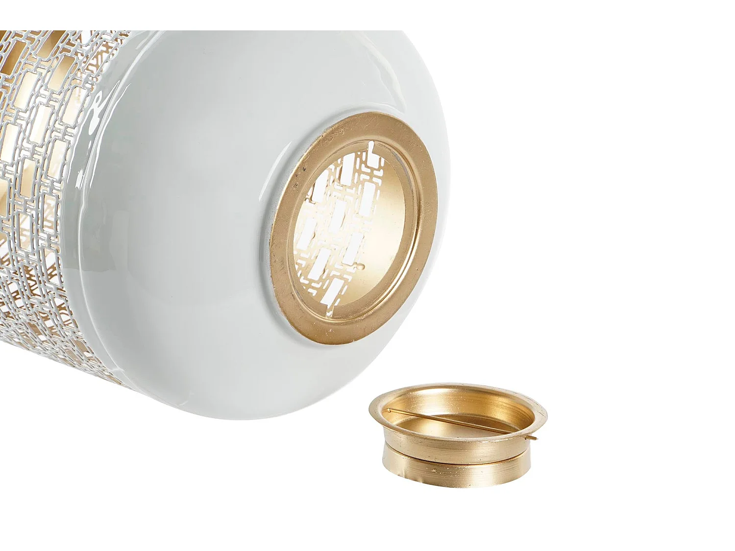 Lackierter Aluminium-Kerzenhalter 24x24x56 cm, modernes Design, 2 Modelle verfügbar