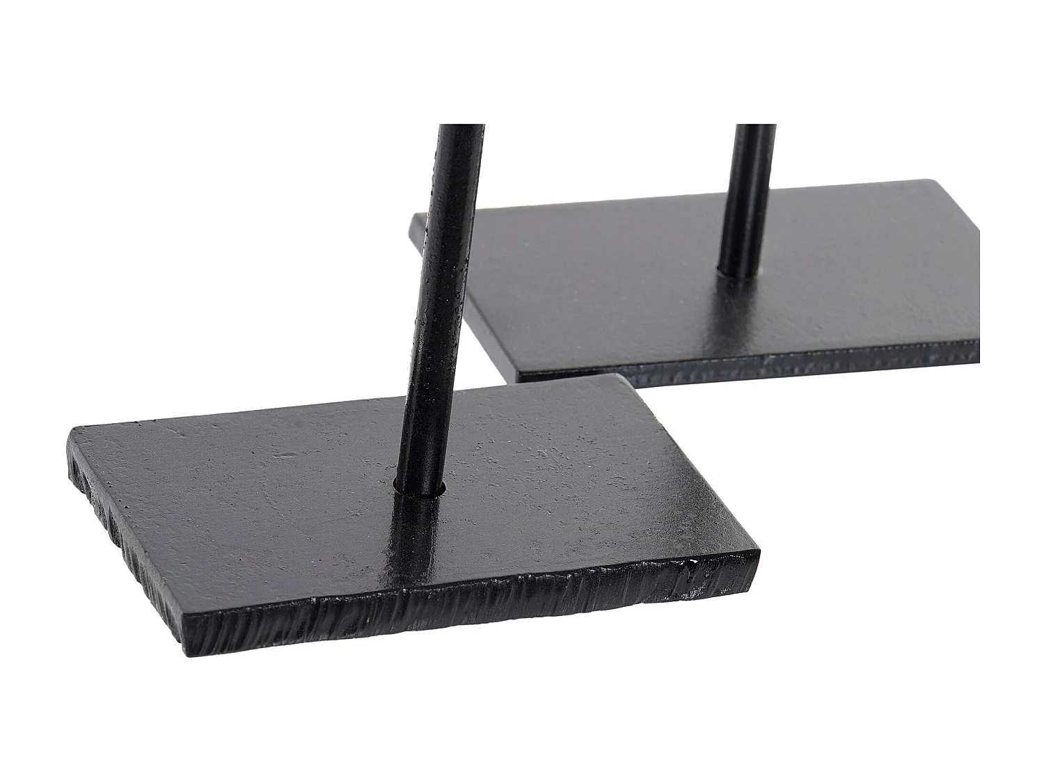 Suporte de vela em cristal e metal 12x12x24 motivo floral 2 peças sortidas