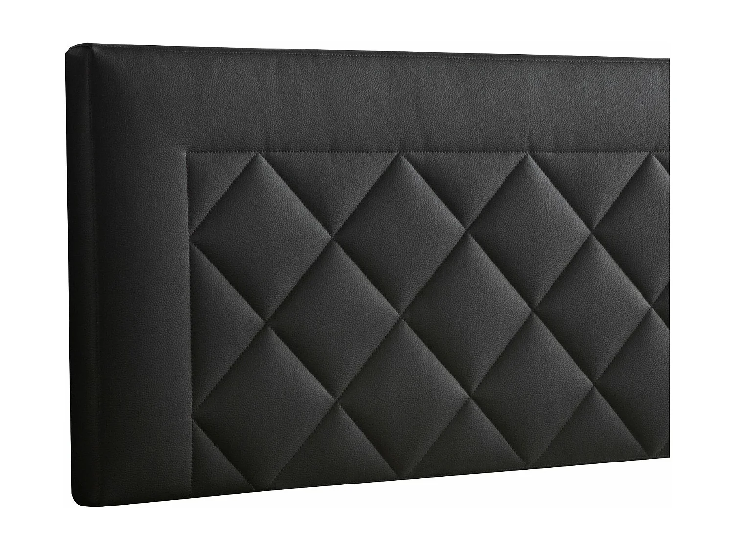 Cabecero de Cama 160 - 160x50x7 DOMUS Tapizado Polipiel Color Negro
