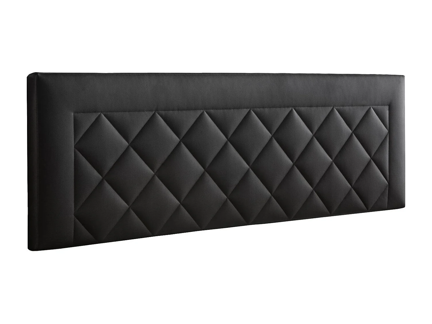 Cabecero de Cama 160 - 160x50x7 DOMUS Tapizado Polipiel Color Negro